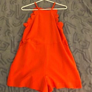 Orange halter top romper